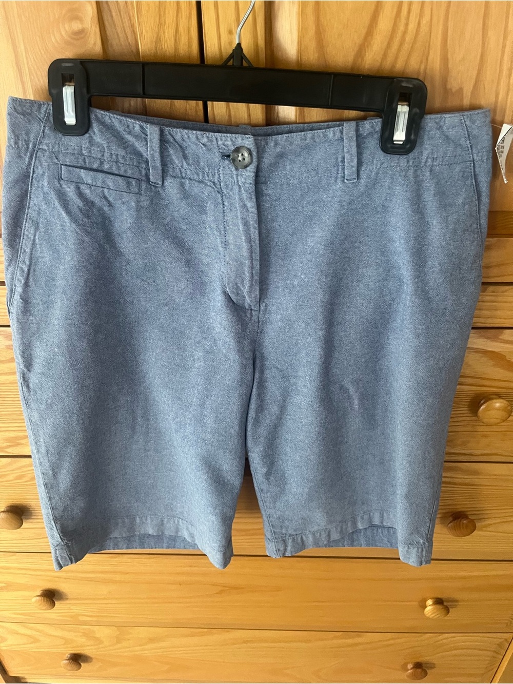 Talbots Light Blue Chambrey Women's Bermuda Shorts